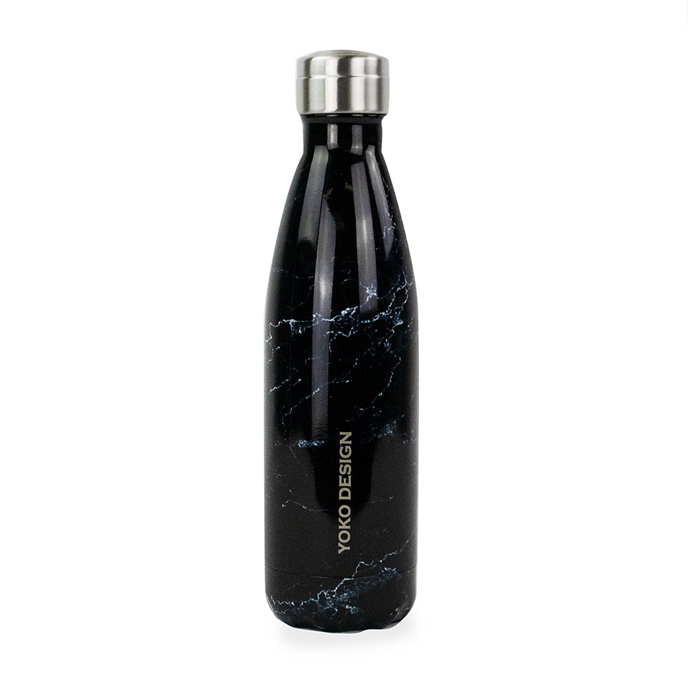 Yoko Design Ισοθερμικό Μπουκάλι Μαύρο ''Μάρμαρο'' 500ml