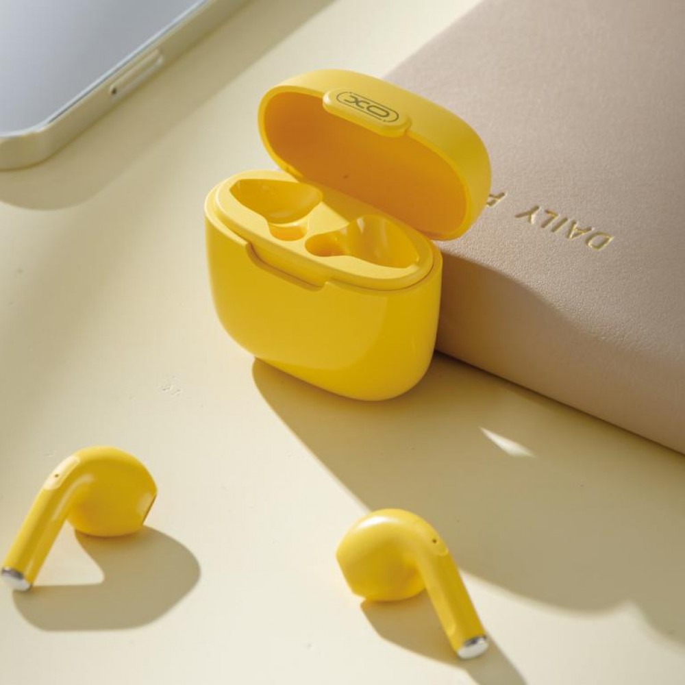 XO X23 TWS Bluetooth Ακουστικά με Θήκη Φόρτισης Κίτρινο