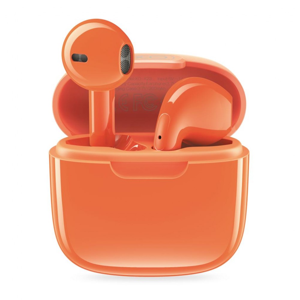 XO X23 TWS Bluetooth Ακουστικά με Θήκη Φόρτισης Πορτοκαλί