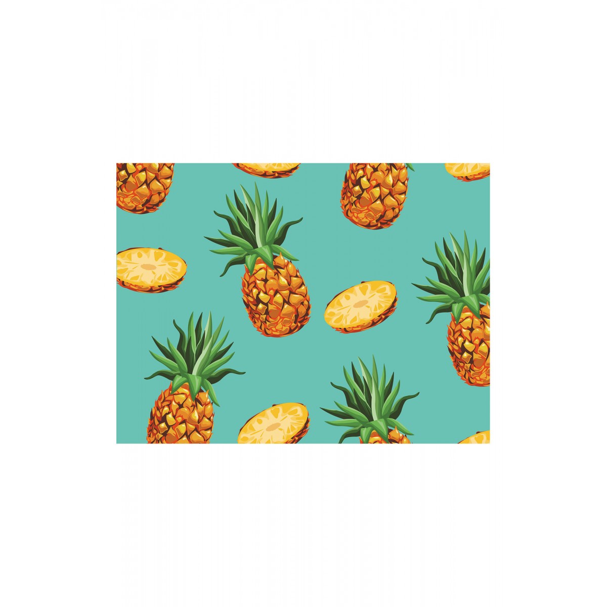 Contento Matteo Σουπλά Βινυλίου 40x30 Natural Tropical Pineapples