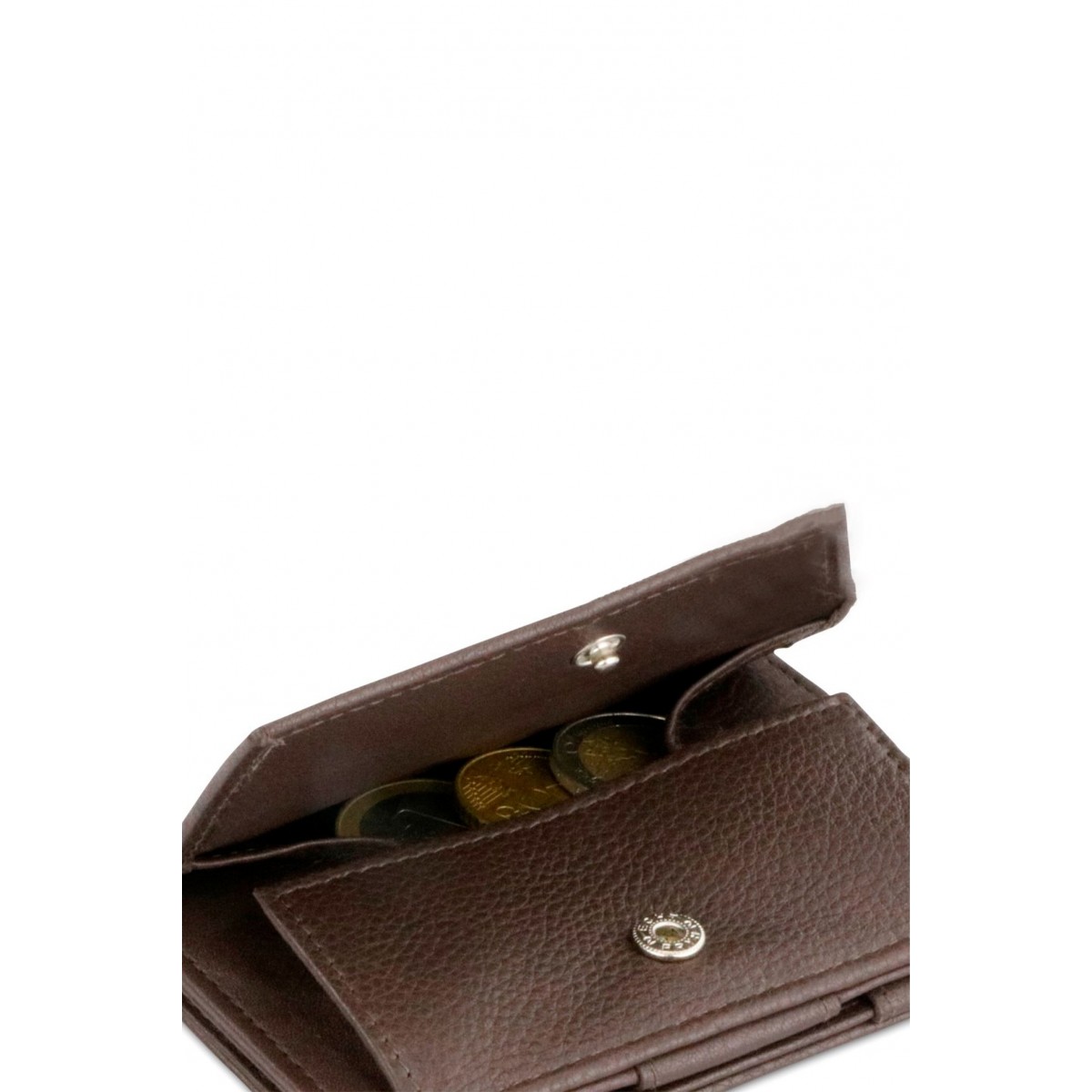 Garzini Essenziale Coin Pocket Πορτοφόλι - Nappa - Καφέ Σοκολατί (Chocolate Brown)