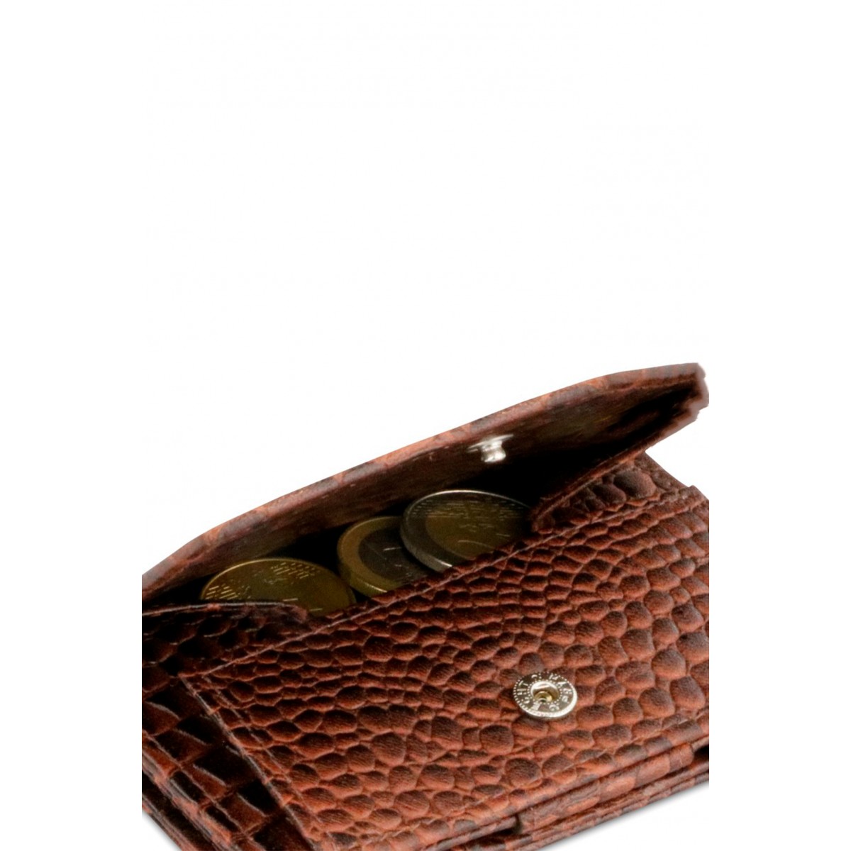 Garzini Essenziale Coin Pocket Πορτοφόλι - Croco - Καφέ