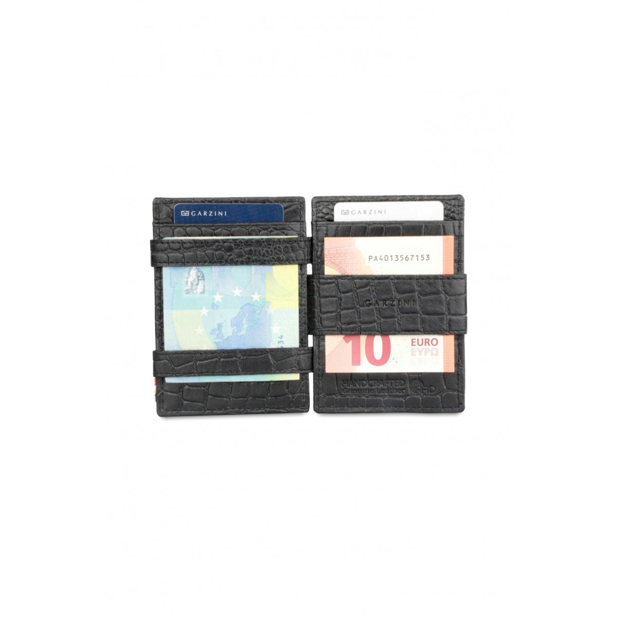 Garzini Magistrale Wallet - Croco - Μαύρο