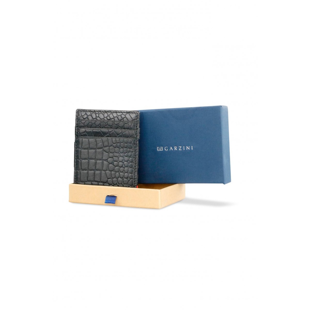 Garzini Magistrale Wallet - Croco - Μαύρο