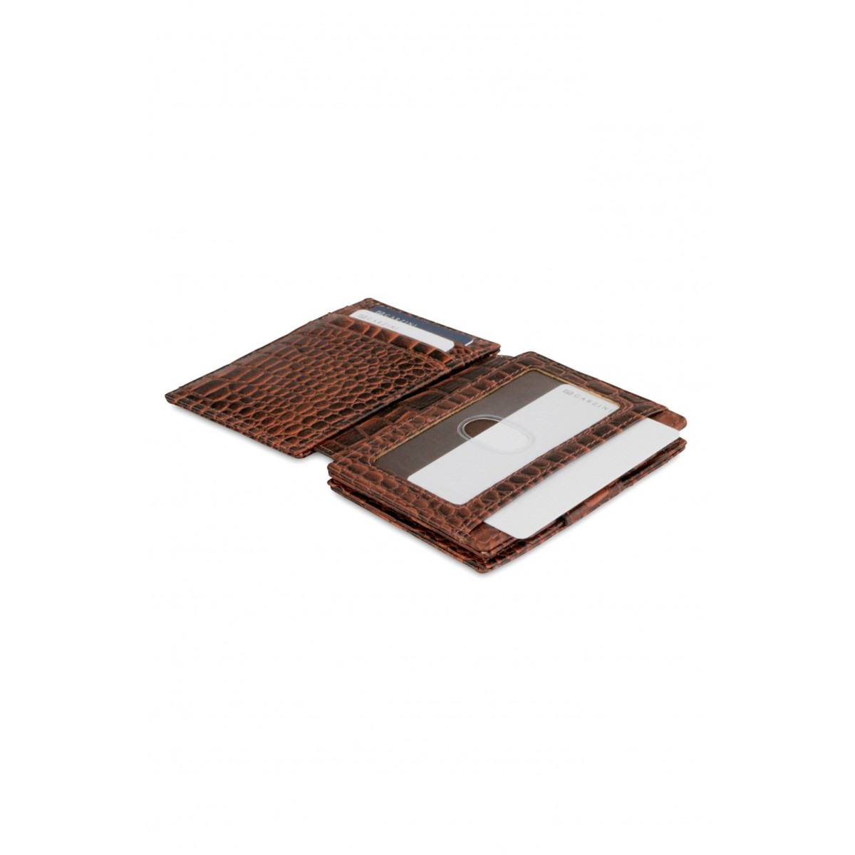 Garzini Magistrale Wallet - Croco - Καφέ