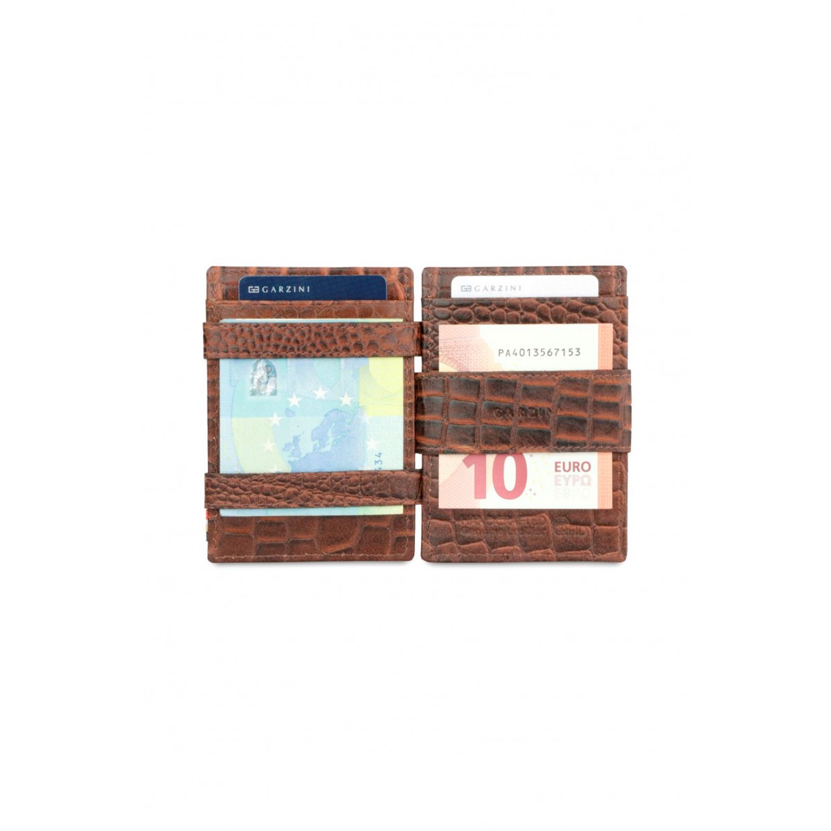 Garzini Magistrale Wallet - Croco - Καφέ