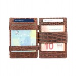 Garzini Magistrale Wallet - Croco - Καφέ