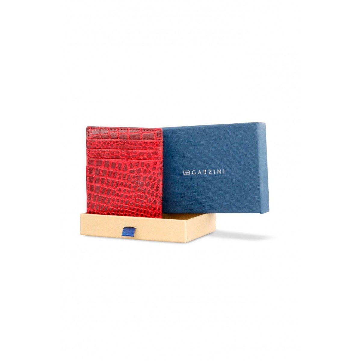 Garzini Magistrale Wallet - Croco - Βυσσινί