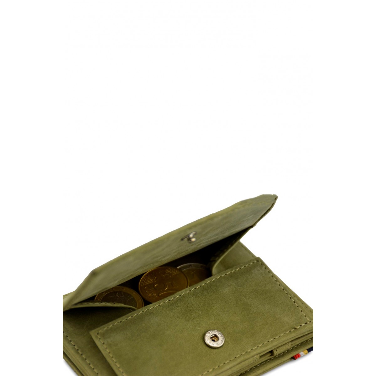 Garzini Magistrale Coin Wallet - Vintage - Πράσινο (Olive Green)