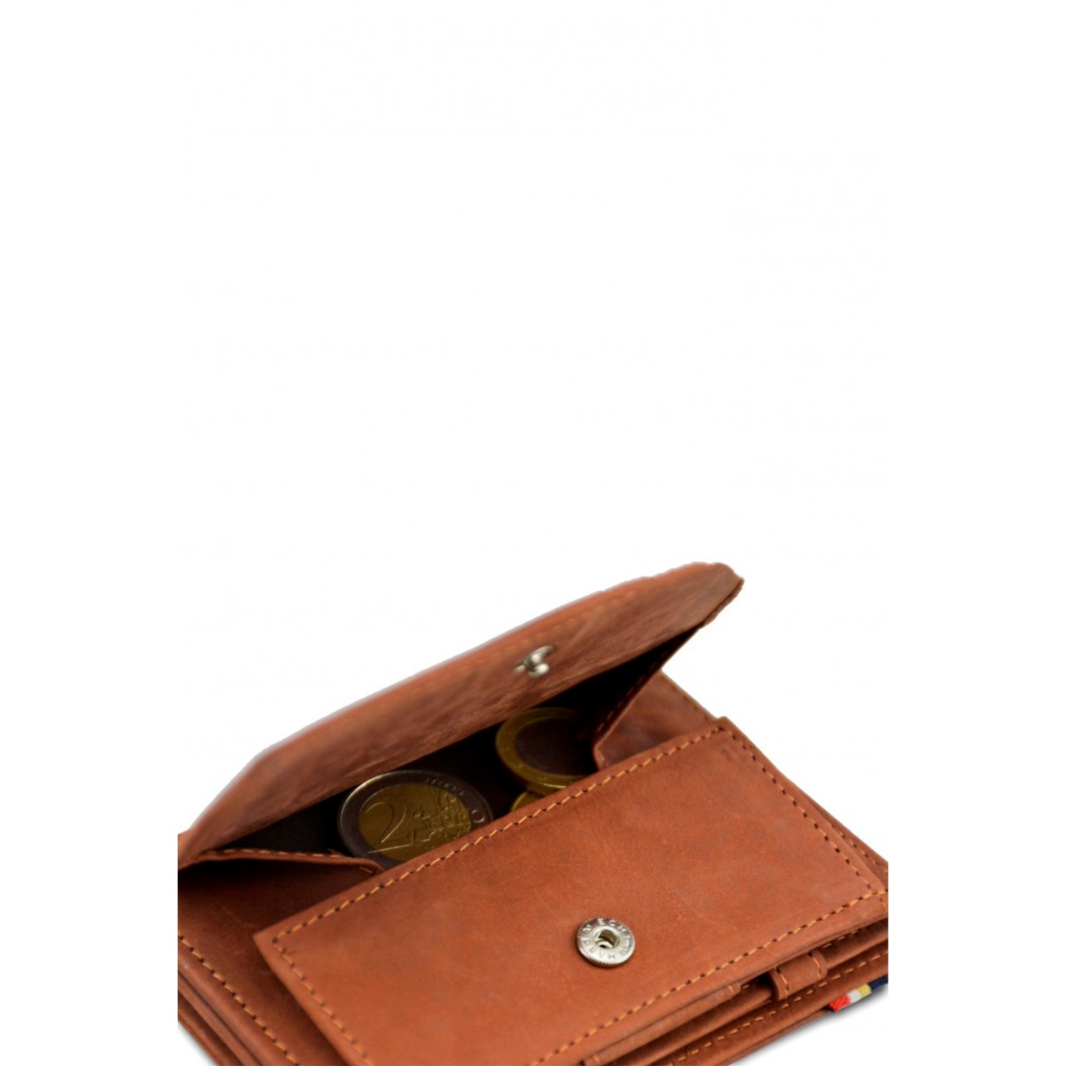 Garzini Magistrale Coin Wallet - Vintage - Καφέ Σκούρο (Java Brown)