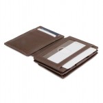 Garzini Magistrale Coin Wallet - Nappa - Καφέ Σοκολατί (Chocolate Brown)