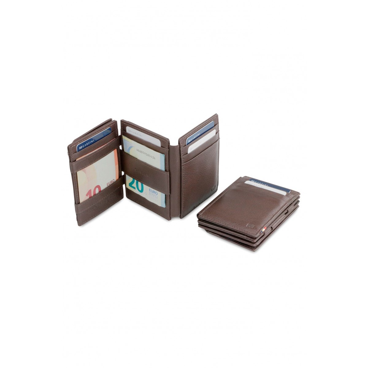 Garzini Magistrale Coin Wallet - Nappa - Καφέ Σοκολατί (Chocolate Brown)