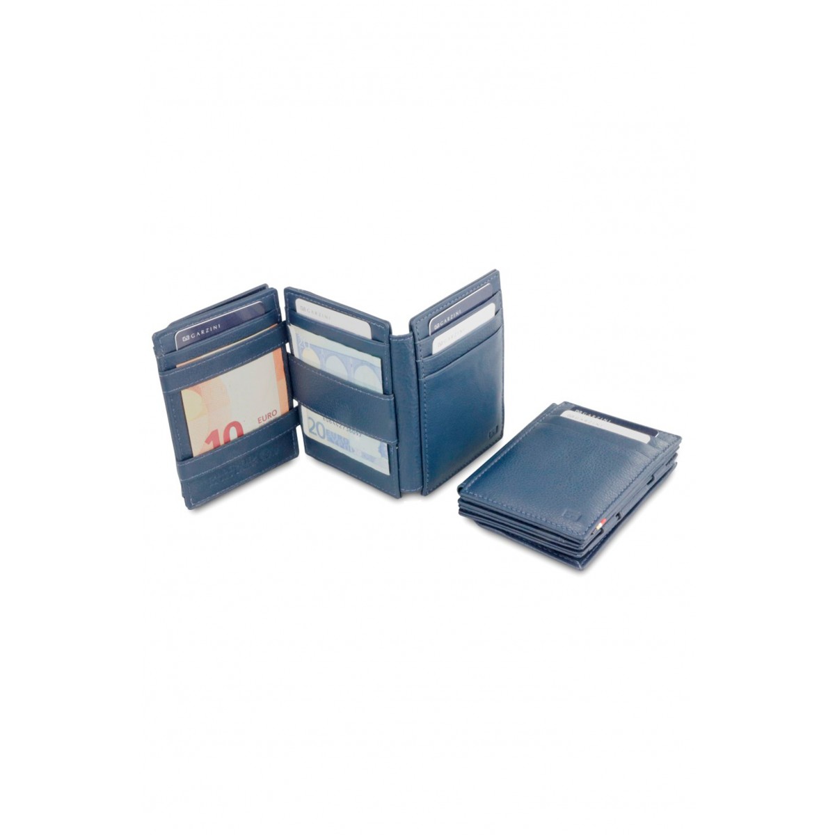 Garzini Magistrale Coin Wallet - Nappa - Μπλε (Navy Blue)