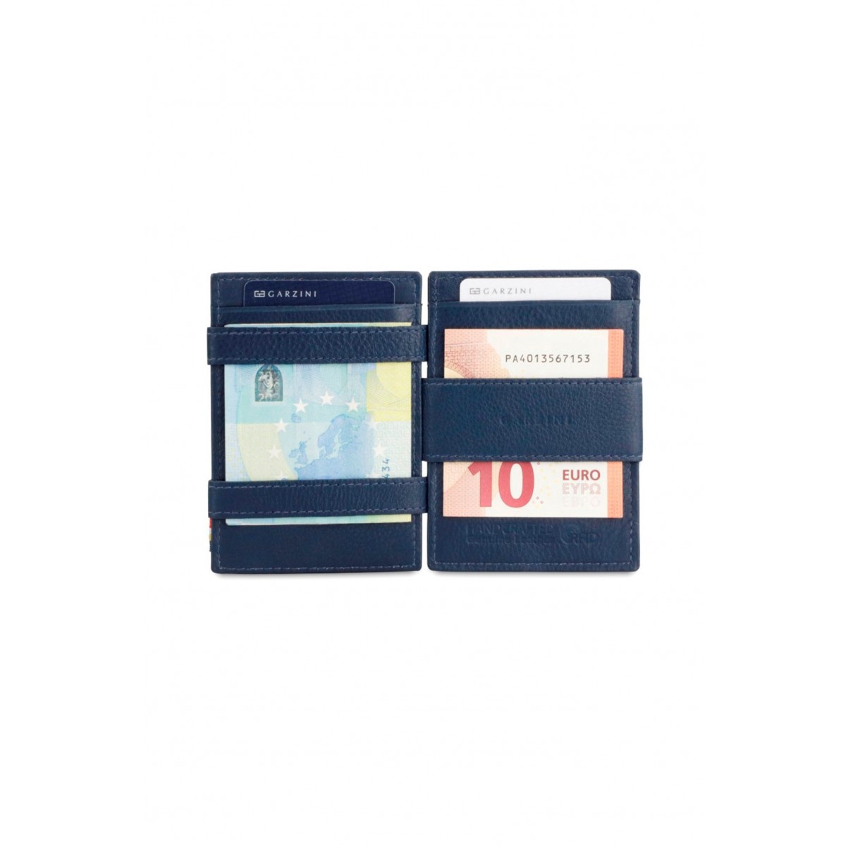 Garzini Magistrale Coin Wallet - Nappa - Μπλε (Navy Blue)