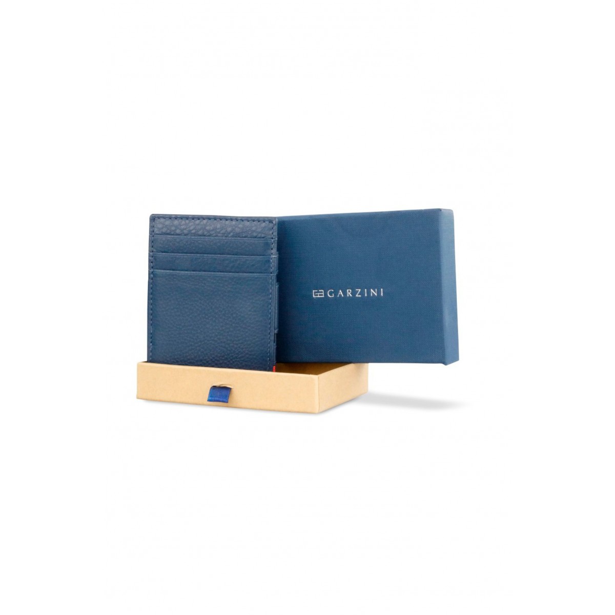 Garzini Magistrale Coin Wallet - Nappa - Μπλε (Navy Blue)