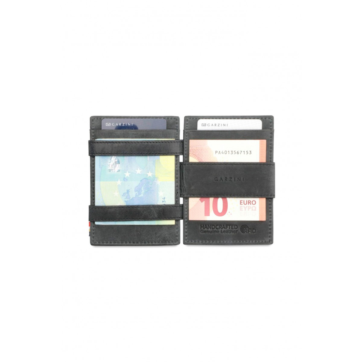 Garzini Magistrale Coin Wallet - Brushed - Μαύρο