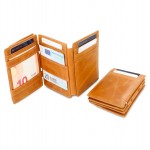 Garzini Magistrale Coin Wallet - Brushed - Καφέ Κονιάκ