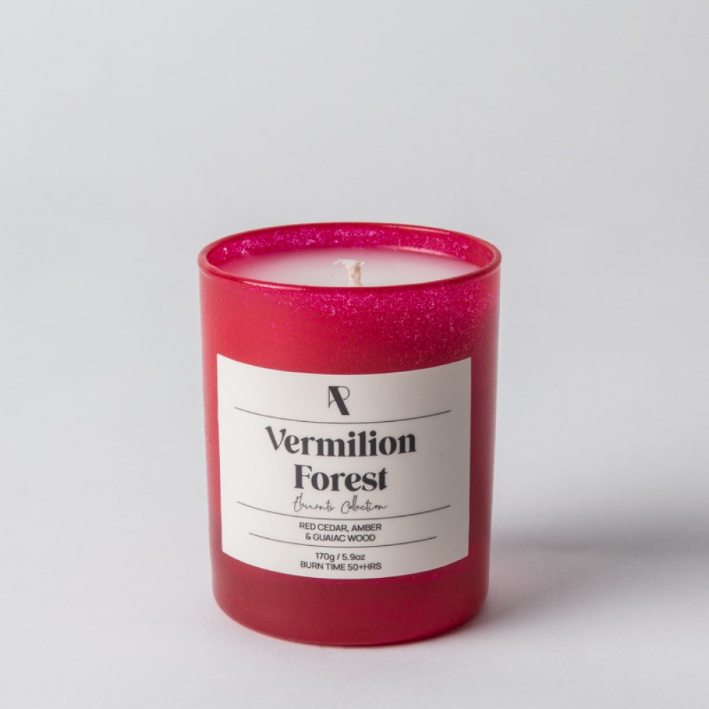 Εlements Collection: Vermilion Forest - 170g - Αρωματικό Κερί σε χρωματιστό ποτήρι
