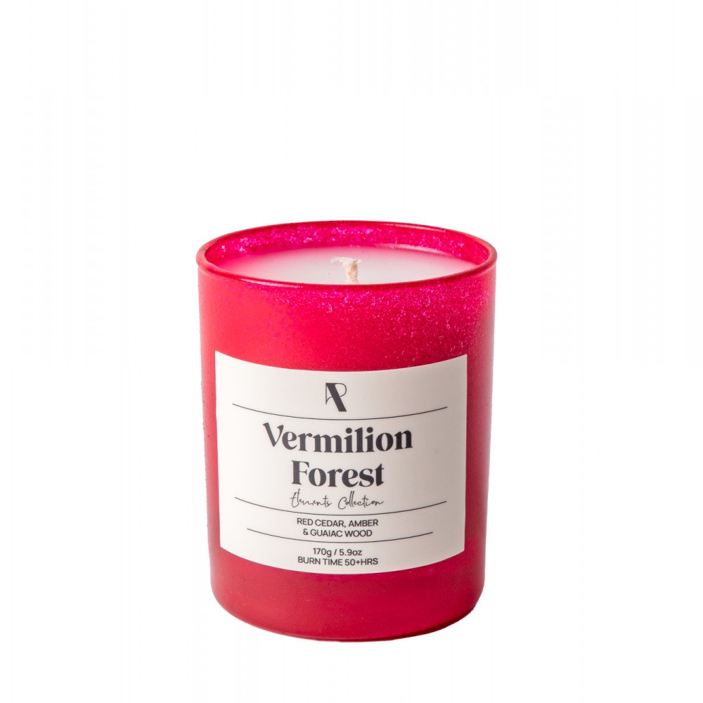 Εlements Collection: Vermilion Forest - 170g - Αρωματικό Κερί σε χρωματιστό ποτήρι