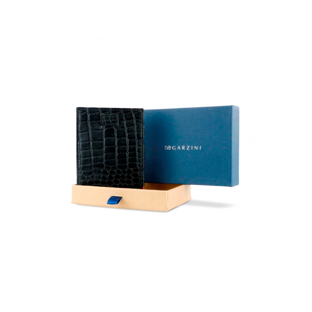 Garzini Cavare Wallet - Croco - Μαύρο (Black)