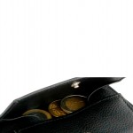 Garzini Cavare Coin Pocket Wallet - Nappa - Μαύρο (Raven Black)