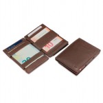 Garzini Cavare Coin Pocket Wallet - Nappa - Καφέ Σοκολατί (Chocolate Brown)