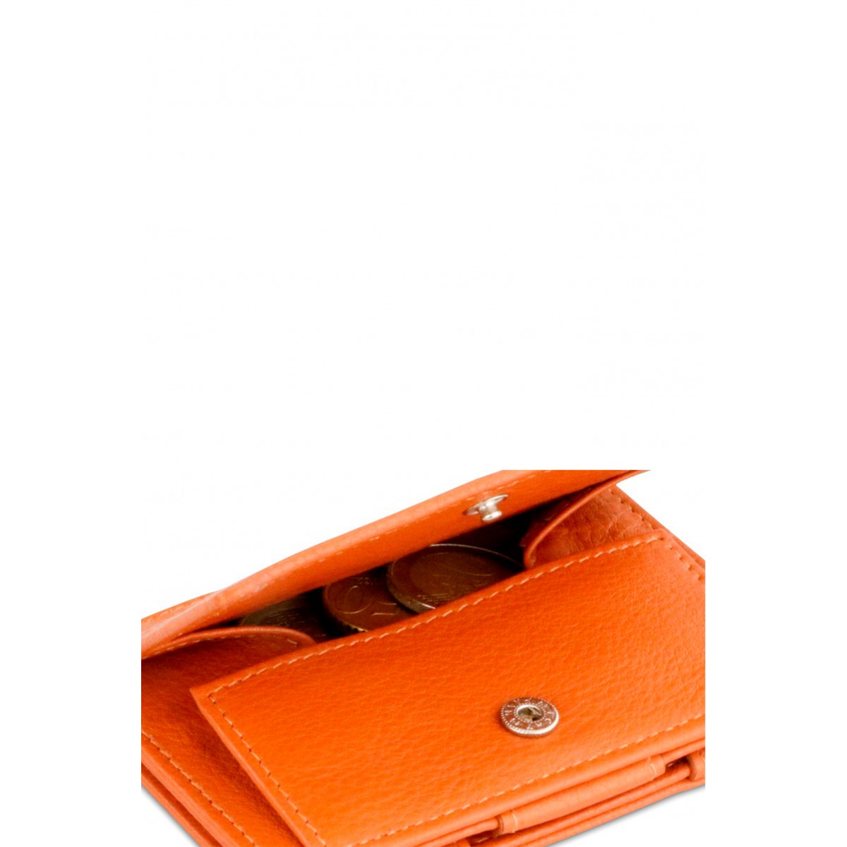 Garzini Cavare Coin Pocket Wallet - Nappa - Καφέ Κονιακ (Cognac Brown)