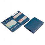 Garzini Cavare Coin Pocket Wallet - Nappa - Μπλε (Navy Blue)