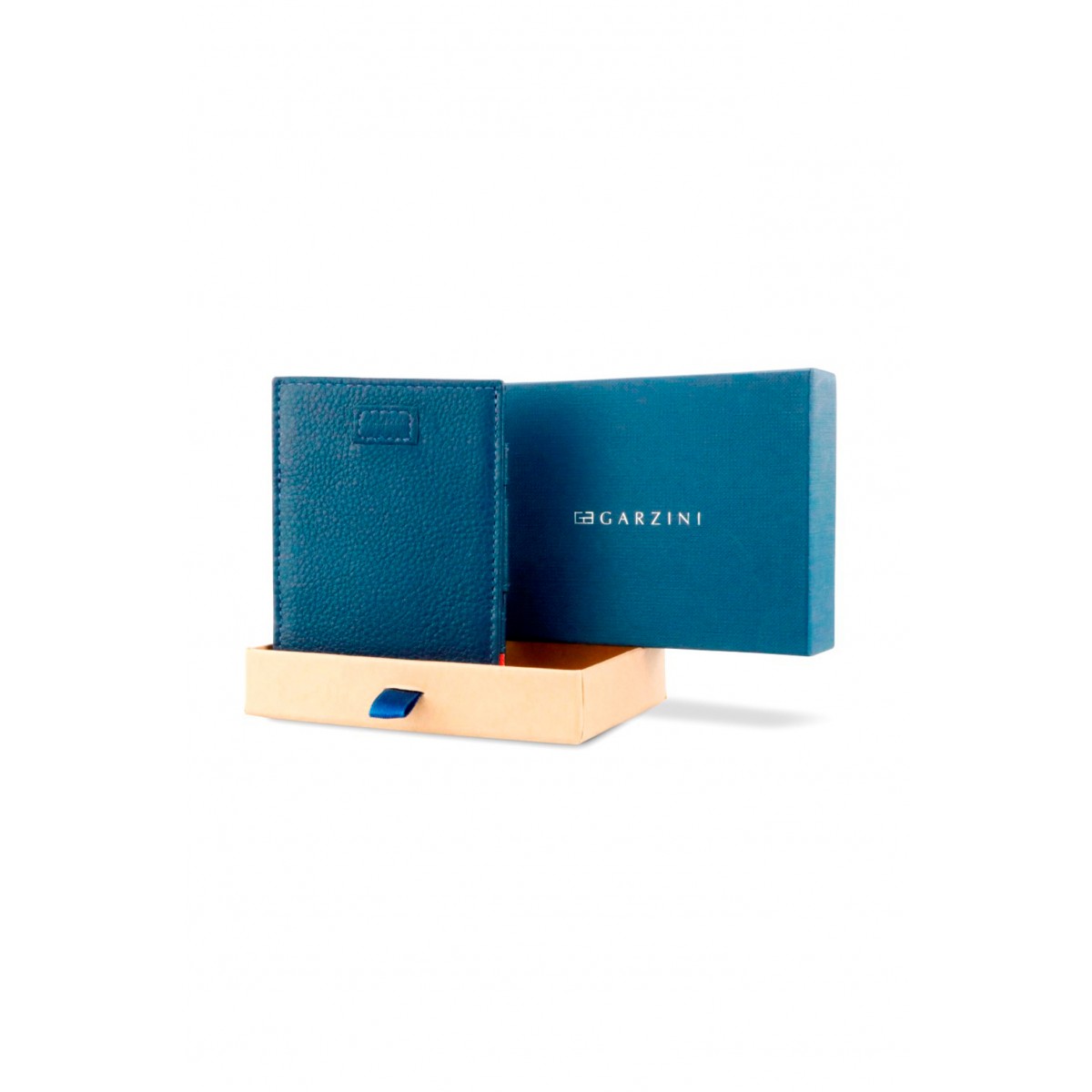 Garzini Cavare Coin Pocket Wallet - Nappa - Μπλε (Navy Blue)