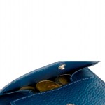 Garzini Cavare Coin Pocket Wallet - Nappa - Μπλε (Navy Blue)