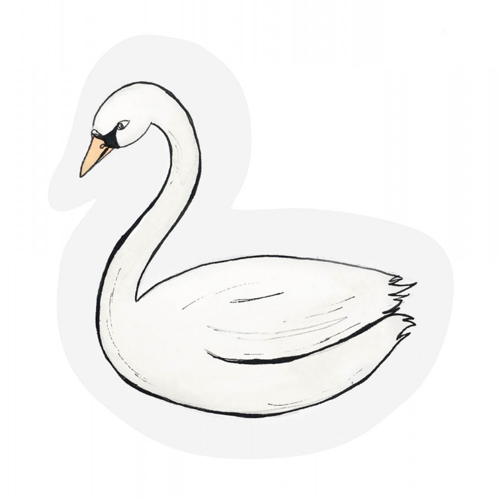 The Gift Label Swan - Cut-out Ευχετήρια κάρτα