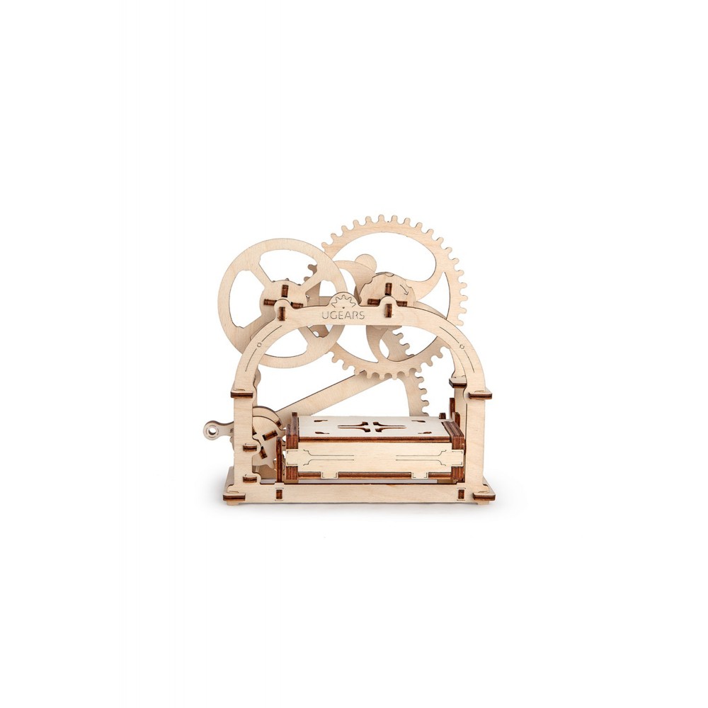 Ugears Ξύλινο Μηχανικό 3D Παζλ - Μηχανικό Κουτί - 19.6x9x18.7cm