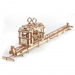 Ugears Ξύλινο Μηχανικό 3D Παζλ - Τραμ σε γραμμές - 76.7x7.3x16cm