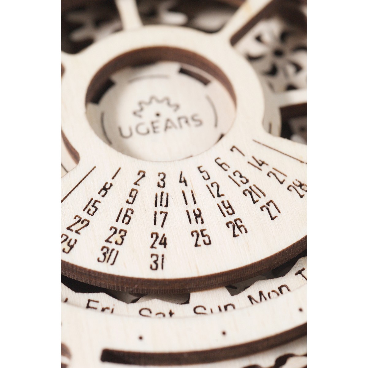 Ugears Ξύλινο Μηχανικό 3D Παζλ - Πλοηγός Ημερομηνίας - 10.5x9.8cm