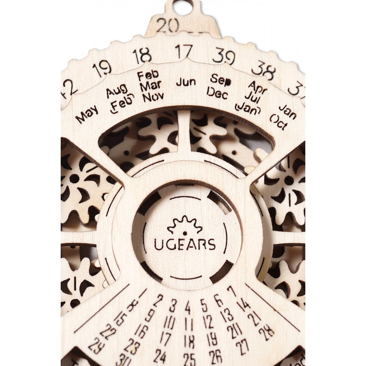 Ugears Ξύλινο Μηχανικό 3D Παζλ - Πλοηγός Ημερομηνίας - 10.5x9.8cm