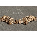 Ugears Ξύλινο Μηχανικό 3D Παζλ - Μοντέλο Αυτοκινήτου U-9 Grand Prix - 35x9.5x13cm