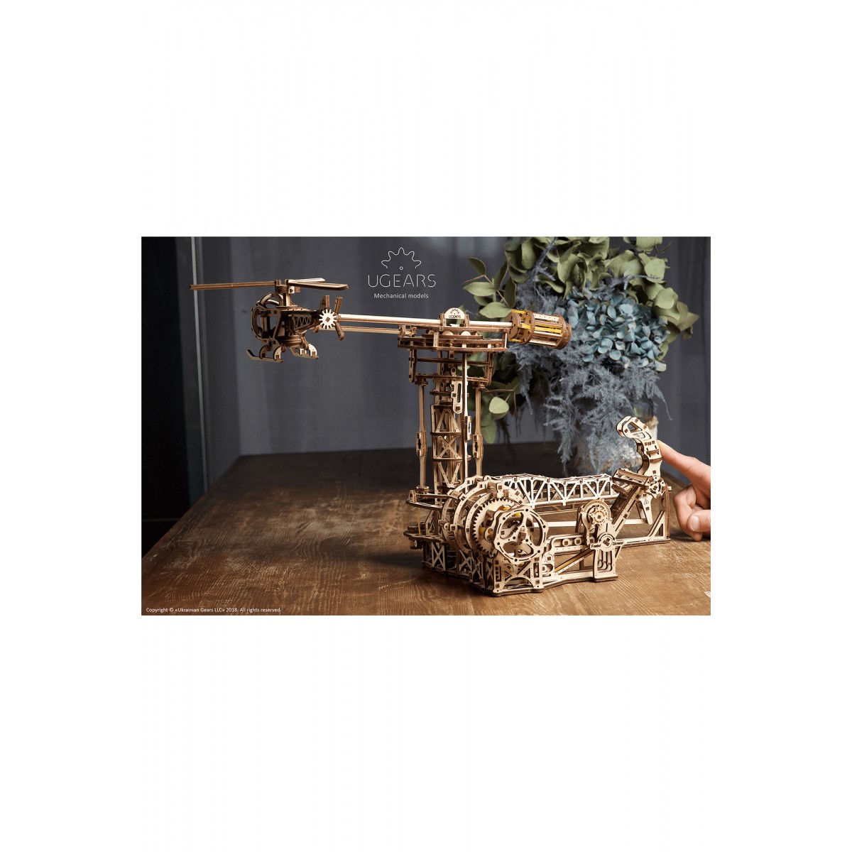 Ugears Ξύλινο Μηχανικό 3D Παζλ - Μοντέλο Aviator - 40.2x34x31cm