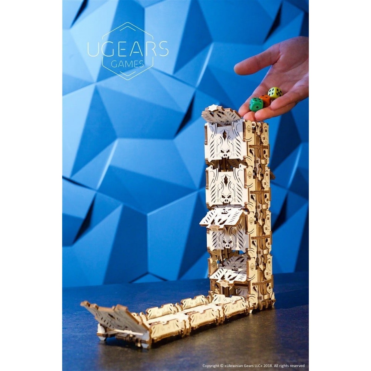 Ugears Μηχανικό 3D Παζλ - Πύργος για Ζάρι - 33.2 x 8.4 x 27.3 cm