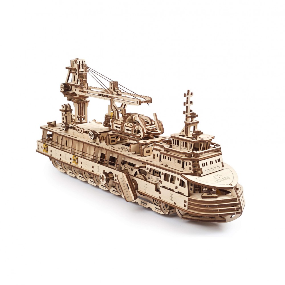 Ugears Μηχανικό 3D Παζλ - Ερευνητικό Σκάφος - 38.5 x 11 x 25 cm