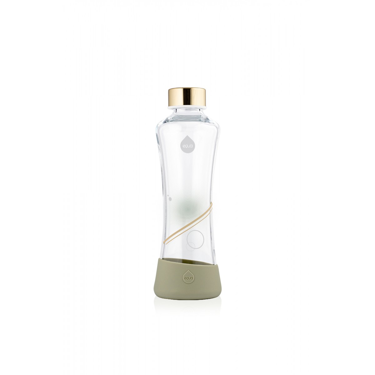 Equa - Metallic Glass Bottle Gold 550ml