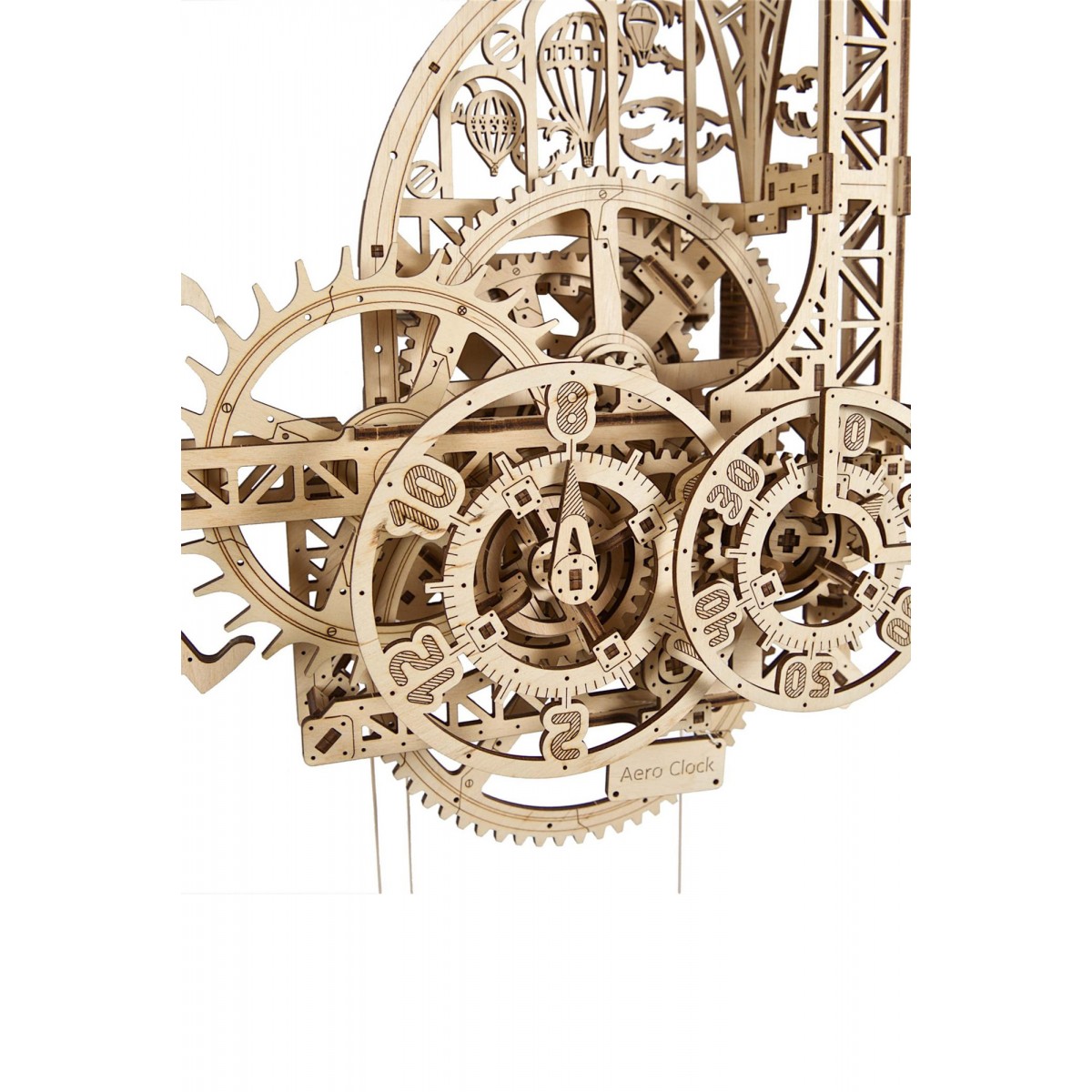 Ugears Μηχανικό 3D Παζλ - Κρεμαστό Ρολόι Τοίχου με εκκρεμές - 22 x 47 x 6.5 cm