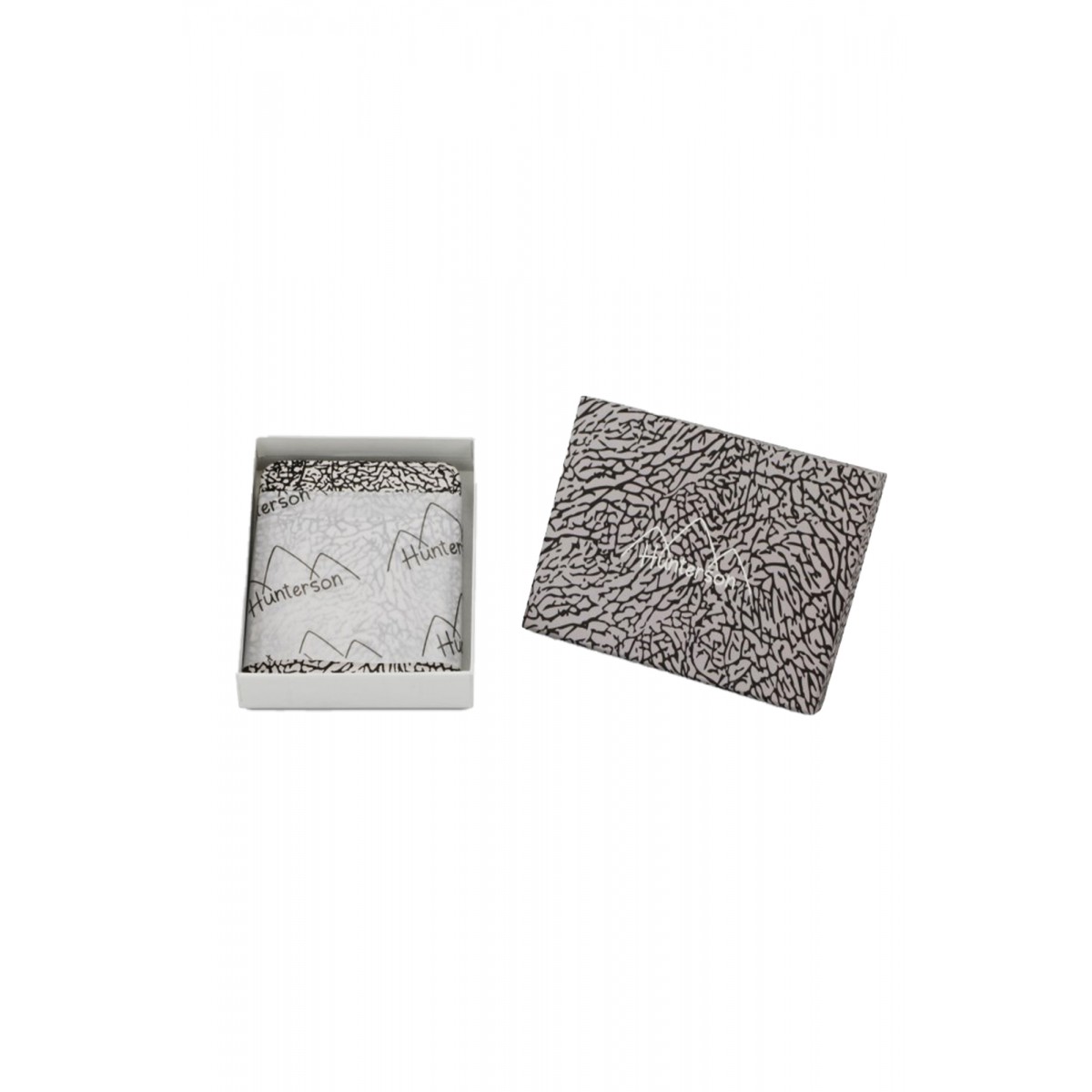 Hunterson Magic Wallet - Δερμάτινο Πορτοφόλι με RFID - Elephant Grey Print