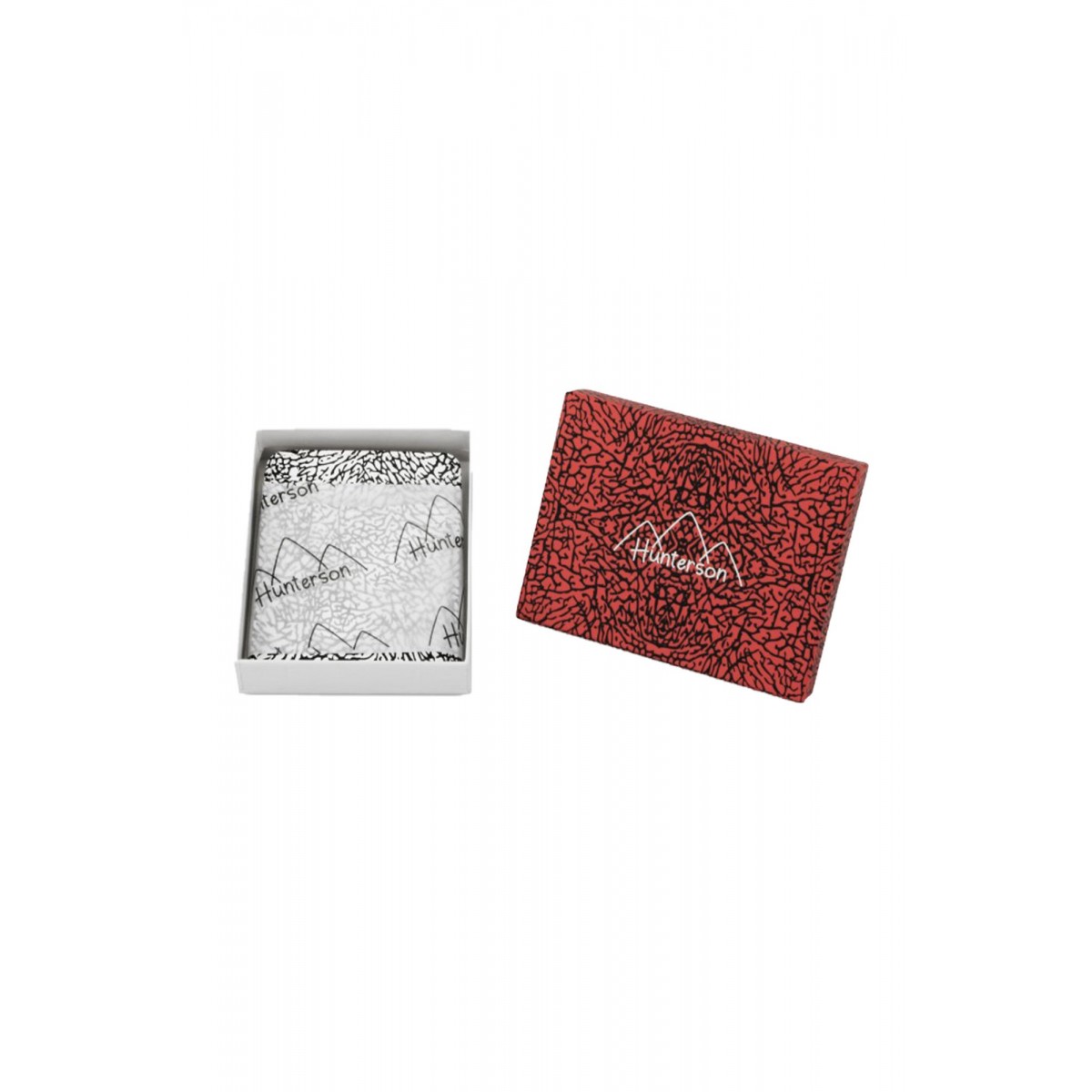 Hunterson Magic Wallet - Δερμάτινο Πορτοφόλι με RFID - Elephant Red Print