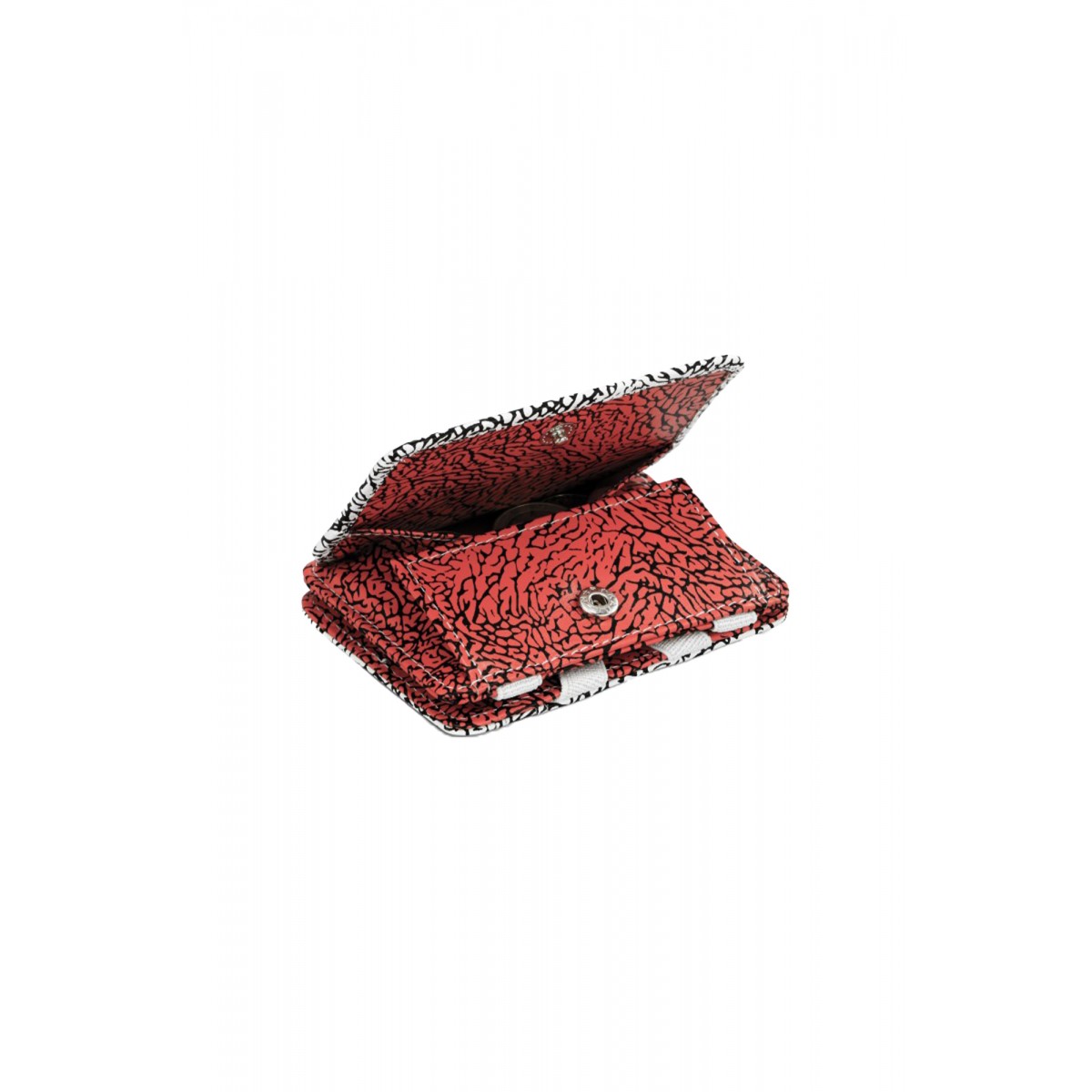 Hunterson Magic Coin Wallet - Δερμάτινο Πορτοφόλι με RFID - Elephant Red Print