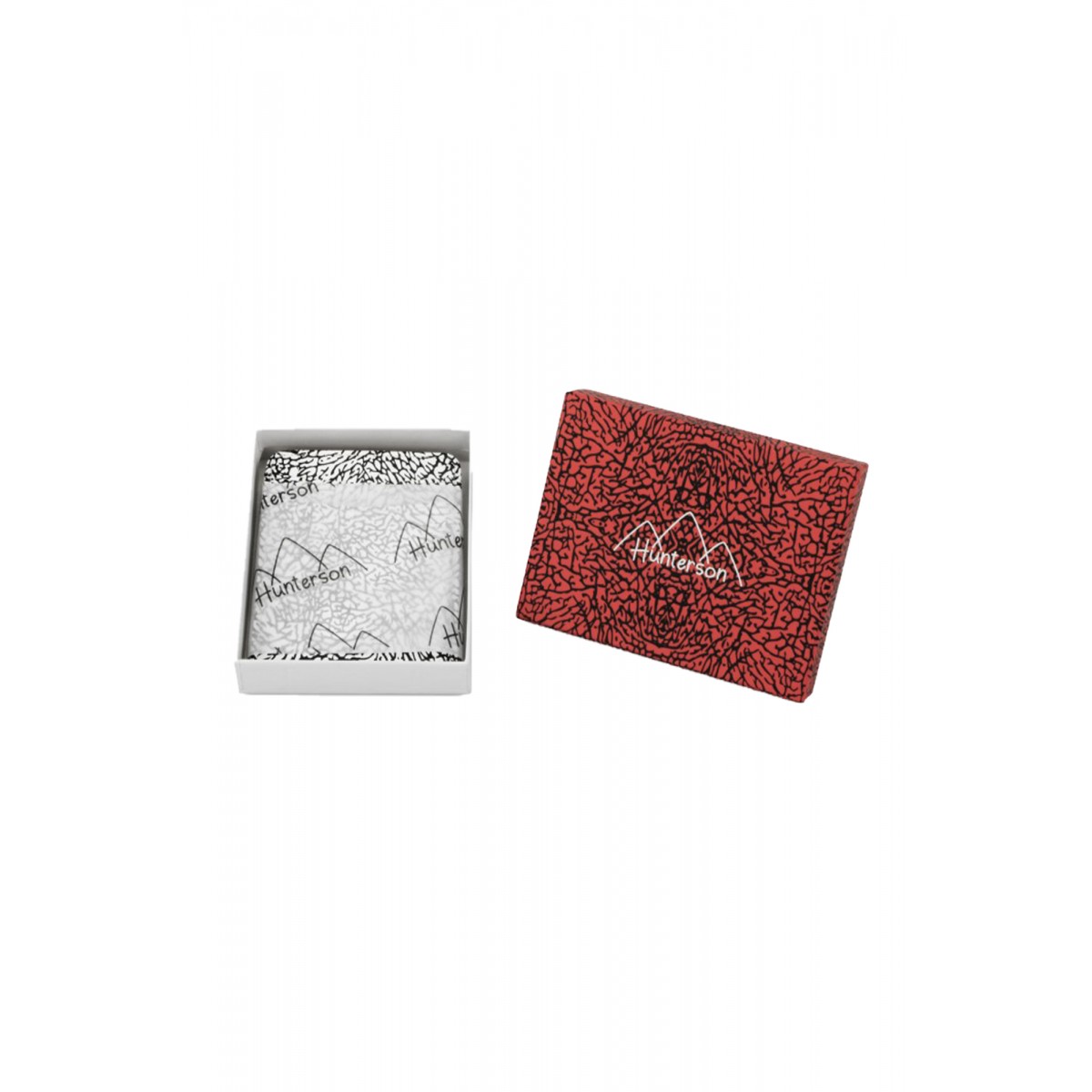 Hunterson Magic Coin Wallet - Δερμάτινο Πορτοφόλι με RFID - Elephant Red Print