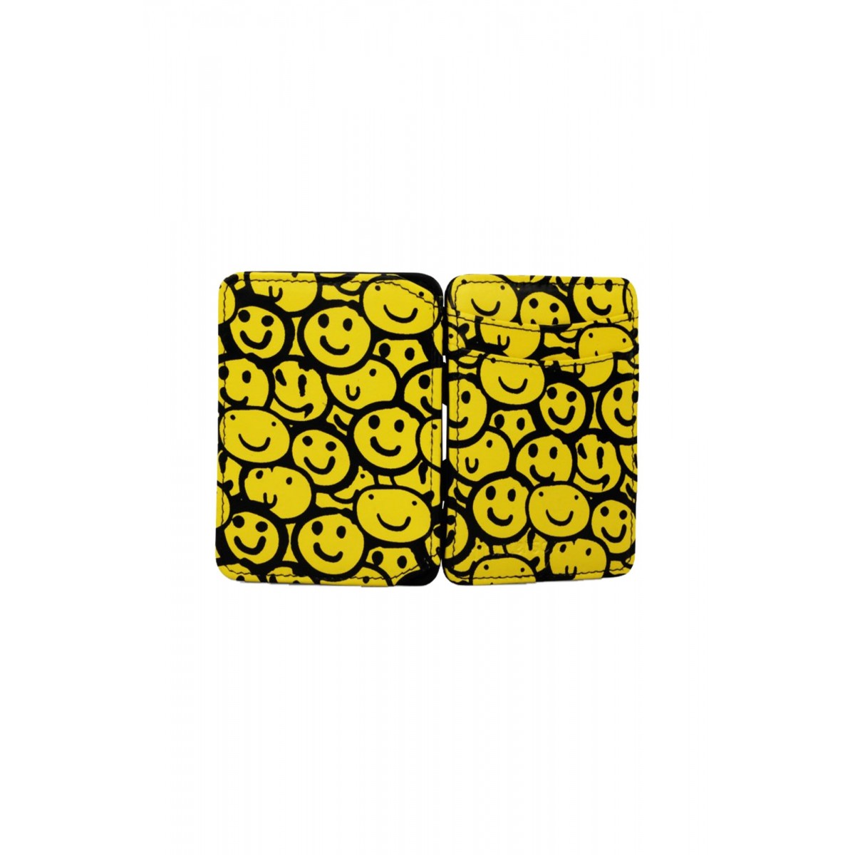 Hunterson Magic Wallet - Δερμάτινο Πορτοφόλι με RFID - Smiley Grafitti Print