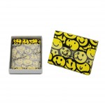 Hunterson Magic Wallet - Δερμάτινο Πορτοφόλι με RFID - Smiley Grafitti Print