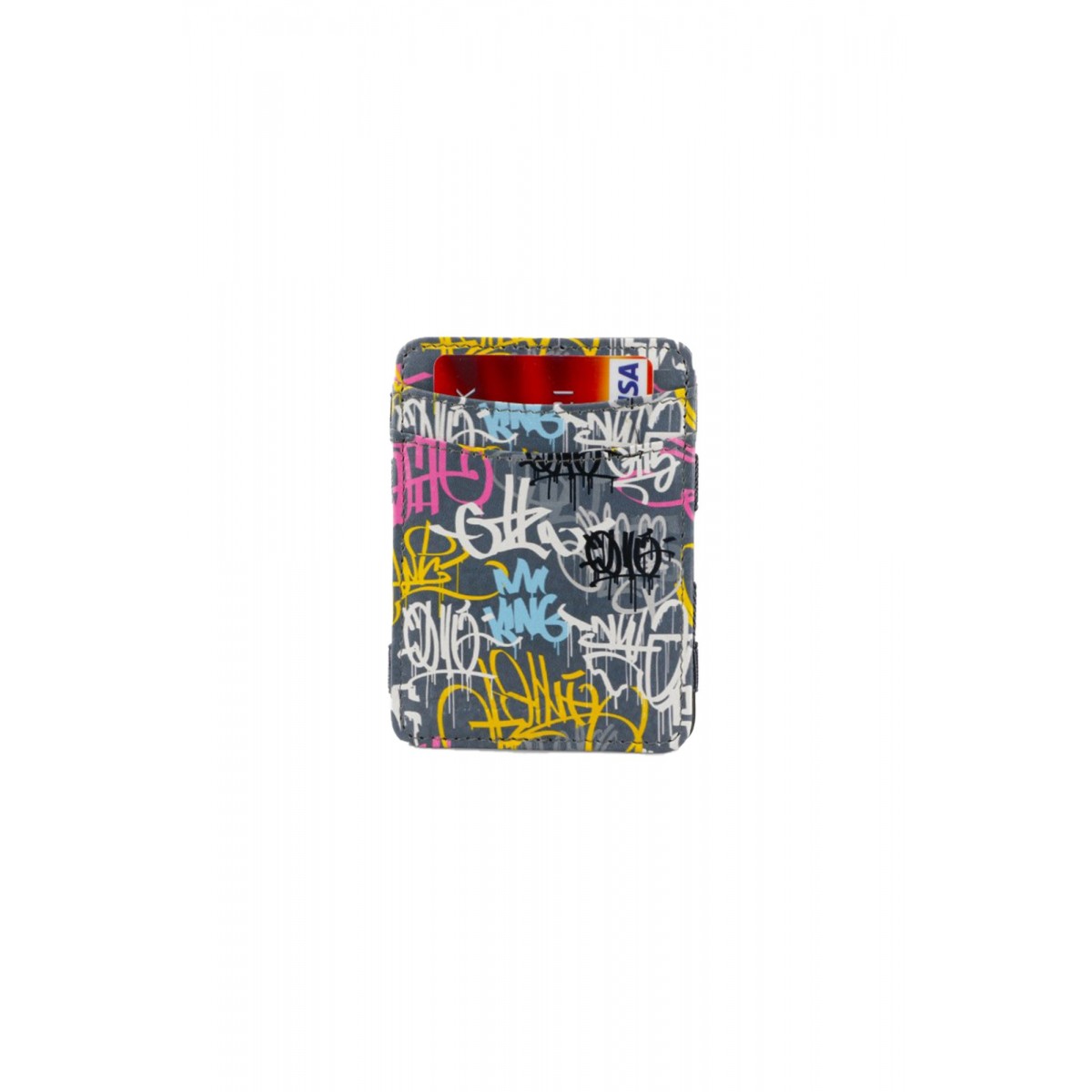 Hunterson Magic Wallet - Δερμάτινο Πορτοφόλι με RFID - Scribble Graffiti Print