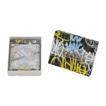 Hunterson Magic Wallet - Δερμάτινο Πορτοφόλι με RFID - Scribble Graffiti Print