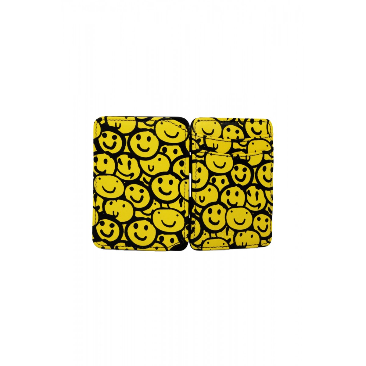 Hunterson Magic Coin Wallet - Δερμάτινο Πορτοφόλι με RFID - Smiley Graffiti Print